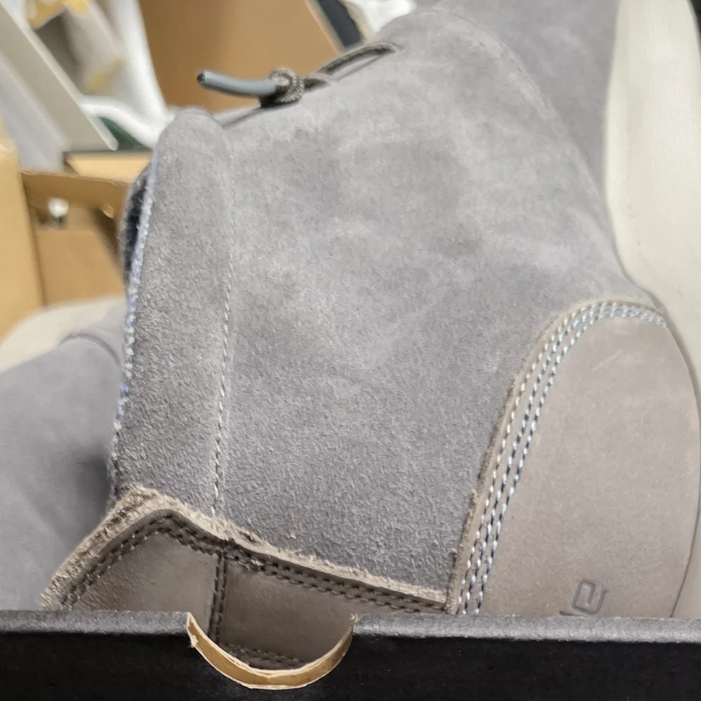 Hey Dude Men's Gray Suede Chukka Boat Shoes
